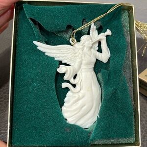 Lenox Renaissance Angel With Horn Christmas Ornament